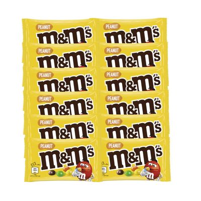 M&M'S Peanut 12 x 45 g Chocolate Candies