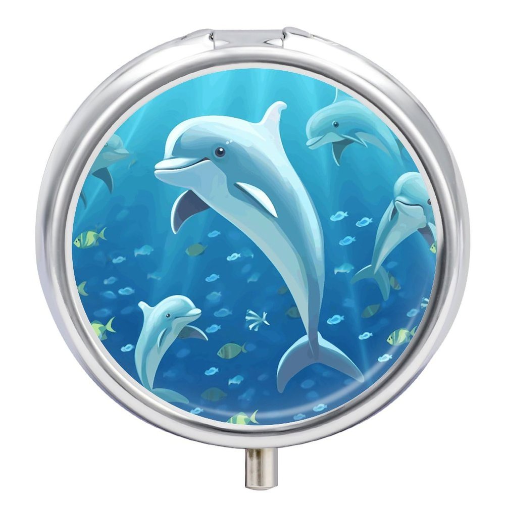 Portable Dolphin Pill Organizer for Vitamins