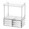 2-Tier Bathroom Countertop Organizer with Drawers view 1