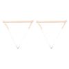 Wooden Bird Swing with Wooden Beads, Triangular Hanging Design for Parrots and Birds, 38 x 2 x 41 cm, 2-Pack view 1
