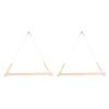 Wooden Bird Swing with Wooden Beads, Triangular Hanging Design for Parrots and Birds, 38 x 2 x 41 cm, 2-Pack view 2