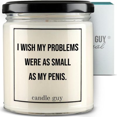 candle guy Scented Candle in Glass, 70-Hour Burn Time, Handmade Soy Wax Candle with Saying