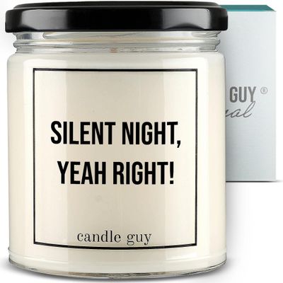 candle guy Scented Glass Candle [70-Hour Burn Time] – Handmade Soy Wax Candle with Saying