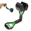 Portable Foldable Pet Pooper Scooper with Long Handle, Green view 3