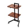 Generic Folding Acrylic Serving Cart with Two Shelves, Rolling Organizer, Color G view 1