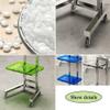 Generic Folding Acrylic Serving Cart with Two Shelves, Rolling Organizer, Color G view 3