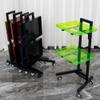 Generic Folding Acrylic Serving Cart with Two Shelves, Rolling Organizer, Color G view 4