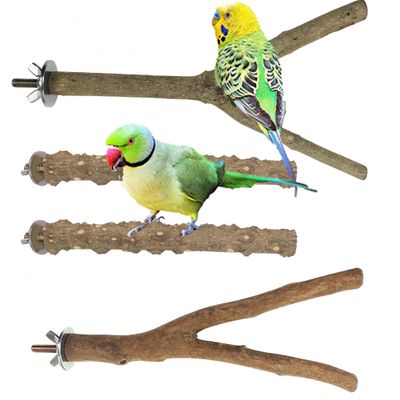 Allazone 4-Piece Natural Wood Bird Perches