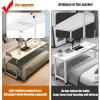 YHKJLYH Adjustable Overbed Table, 115–210 cm, Rolling Medical Desk with 4 Locking Wheels view 3