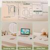 YHKJLYH Overbed Desk with Wheels, Bedside Laptop Table for Full, Queen and King Beds, White view 4
