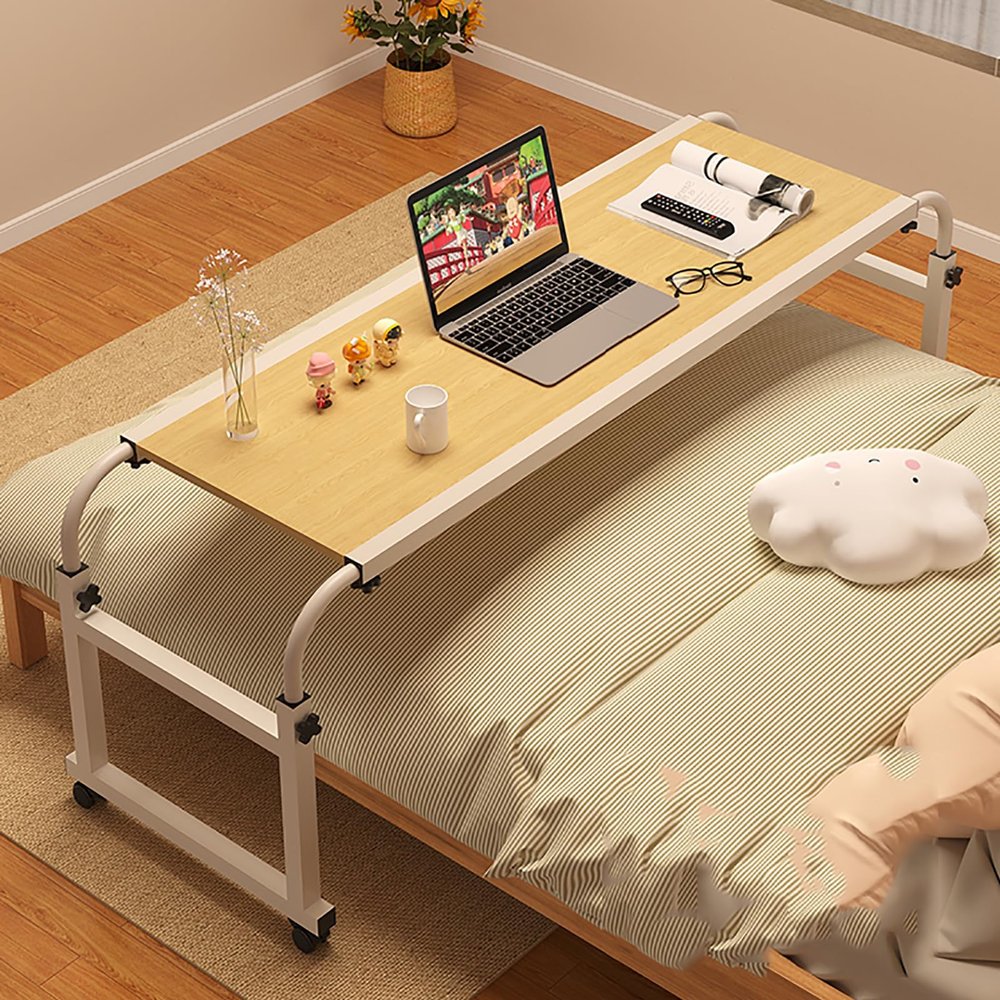 YHKJLYH Multifunctional Adjustable Rolling Overbed Table