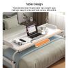 YHKJLYH Multifunctional Adjustable Rolling Overbed Table view 4