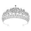 BIANRUN Crystal Leaf Rhinestone Wedding Tiara view 1
