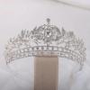 BIANRUN Crystal Leaf Rhinestone Wedding Tiara view 3