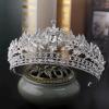 BIANRUN Crystal Leaf Rhinestone Wedding Tiara view 4
