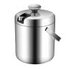 Biknltio Insulated Ice Bucket Set, 304 Stainless Steel, Double-Walled, 1.3 L view 1