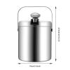 Biknltio Insulated Ice Bucket Set, 304 Stainless Steel, Double-Walled, 1.3 L view 2
