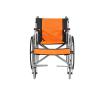 PNAJFUEL Lightweight Carbon Steel Folding Manual Wheelchair with Handbrake and Swing-Away Footrest, Black view 3