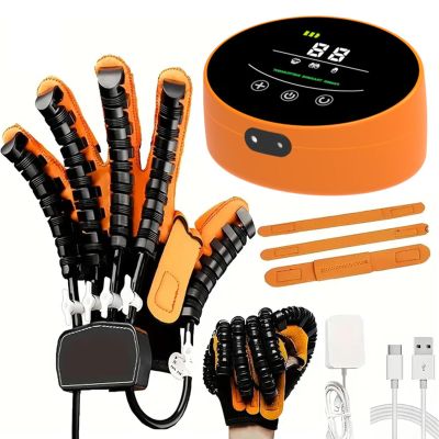 GAOXIAO Rehabilitation Robot Glove for Stroke Patients, Hemiplegia Hand Therapy and Finger Flexion Training, Left Hand, Size M