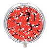 Plum Bossom Mini Pill Case, Portable Pill Organizer for Bags, 5 cm view 1