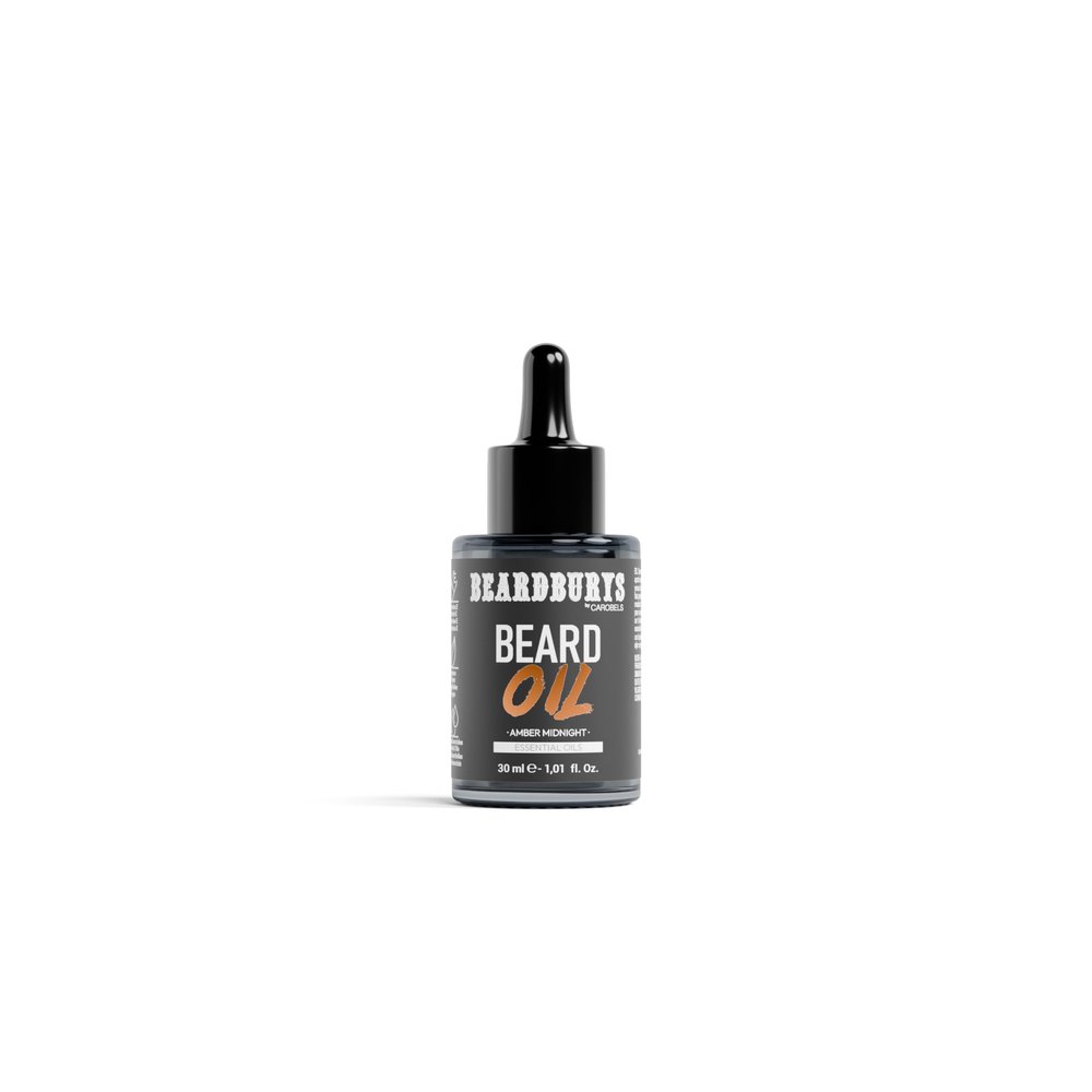 Beardburys Beard Oil for Men, Vegan, Jojoba Oil, Amber Scent, 30 ml