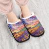 RPLIFE City Pop House Slippers for Women and Men, Soft Indoor Travel Slippers, Sunset Lavender Fields, Large view 4