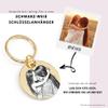 Double-Sided Personalized Photo Keychain, 25 mm Gold Stainless Steel view 2
