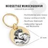 Double-Sided Personalized Photo Keychain, 25 mm Gold Stainless Steel view 3