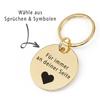 Double-Sided Personalized Photo Keychain, 25 mm Gold Stainless Steel view 4