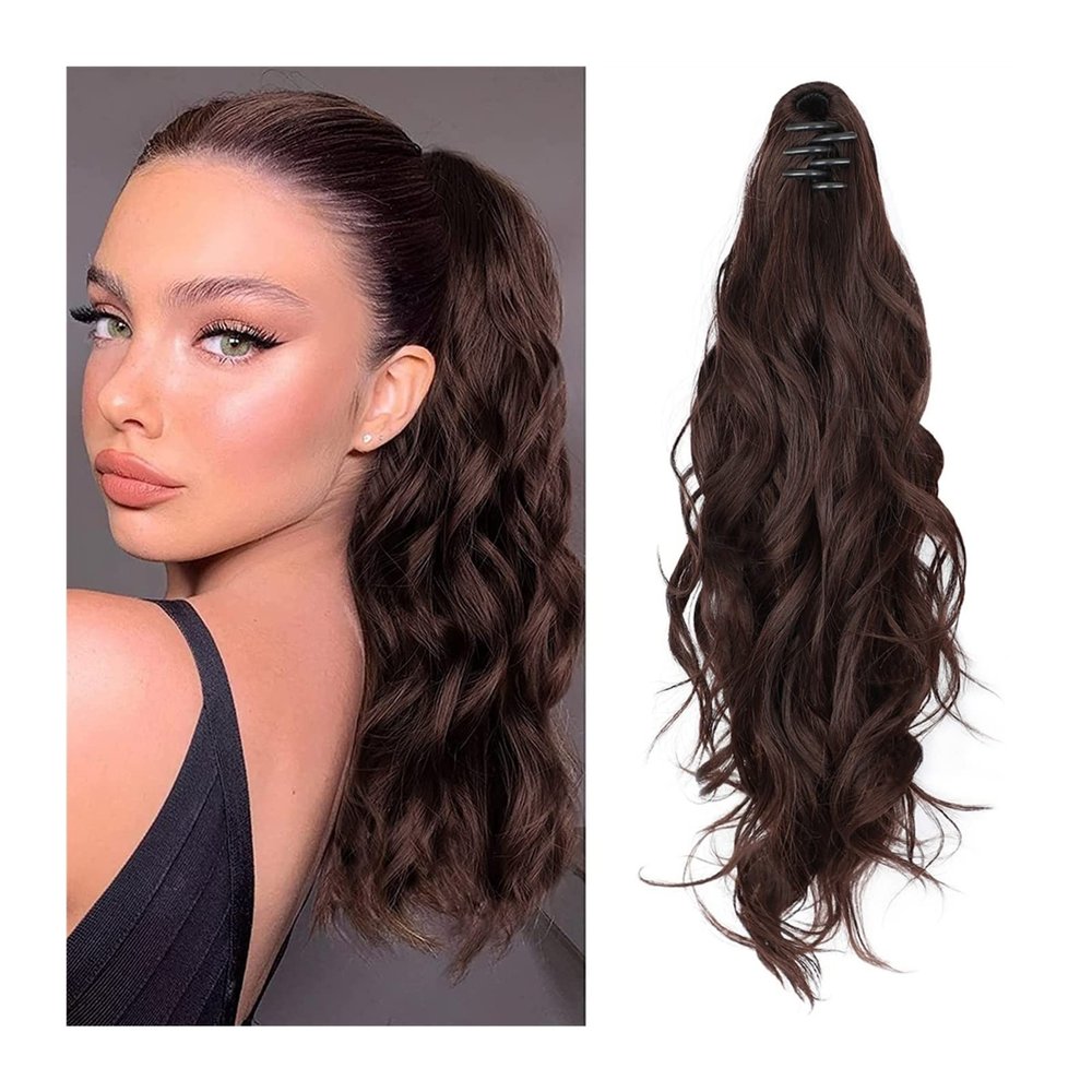 20-Inch Wavy Synthetic Ponytail Extension for Women