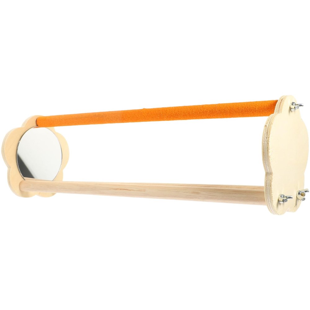 Tabletop Bird Perch with Mirror for Parrots and Chickens