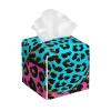 Square Tissue Box Cover with Cute Leopard Pattern view 1