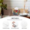 Leather Tissue Box Cover with Abstract Floral Pattern view 3