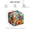 Leather Tissue Box Cover with Abstract Floral Pattern view 4