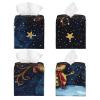 Printed Christmas Tissue Box Cover, Square Decorative Organizer view 2