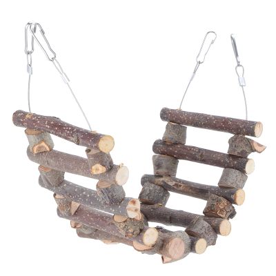 Wooden Pet Ladder and Bendable Birdcage Bridge, 60 cm