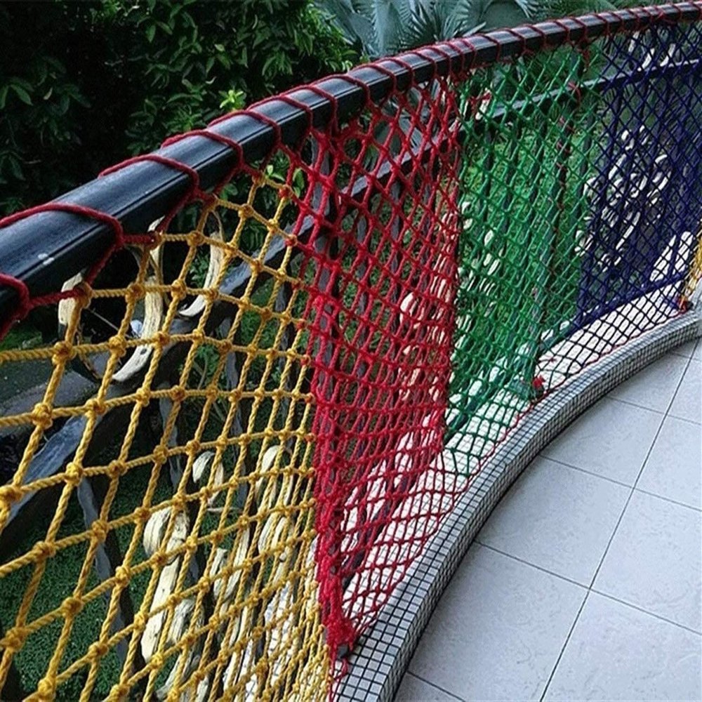 MKAK 10 m Colorful Nylon Rope Safety Net, 12 cm Mesh