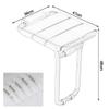 Yellow Wall-Mounted Shower Seat with Legs, Foldable Bathroom Stool and Shoe-Changing Stool for Adults, Older People and People with Disabilities, Max. view 2