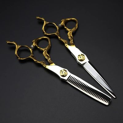6-Inch Professional Hairdressing Scissors Set with Hair-Cutting and Thinning Scissors