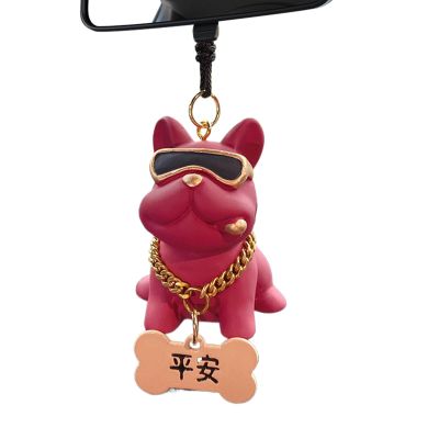 Bulldog Resin Car Pendant for Rearview Mirror