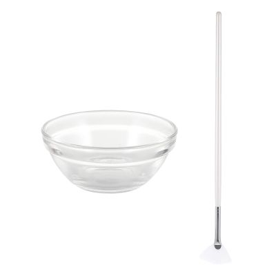 2-Pack Facial Mask Brushes with Long Aluminum and Wooden Handles