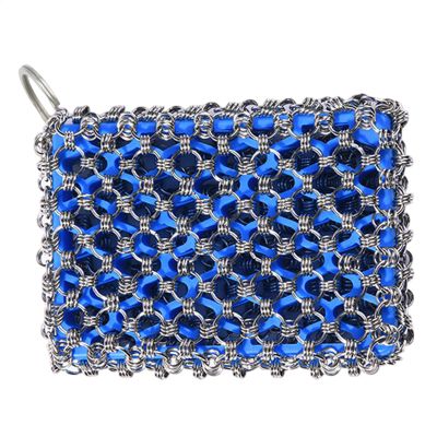 Cast Iron Chainmail Scrubber, Multi-Purpose Metal Pan Scrubber for Grill Pans