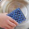 Cast Iron Chainmail Scrubber, Multi-Purpose Metal Pan Scrubber for Grill Pans view 3