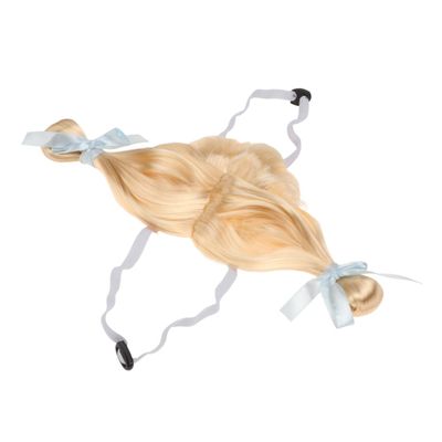 HAPINARY Puppy Wig for Dogs, Easy to Wear, Gold, K Silk