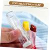 Empty Lipstick Tubes, 5-Pack, Plastic, Portable, Transparent view 3