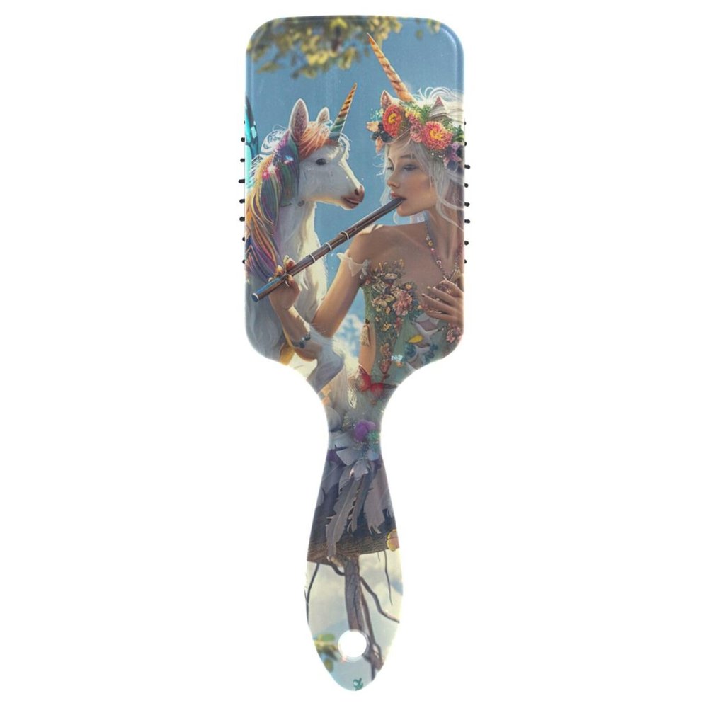 Unicorn Butterfly-Wing Air Cushion Detangling Brush for Fine Hair
