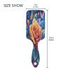 Rose with Colorful Butterflies Hair Comb, Detangling Comb, Anti-Static 3D Brush view 3
