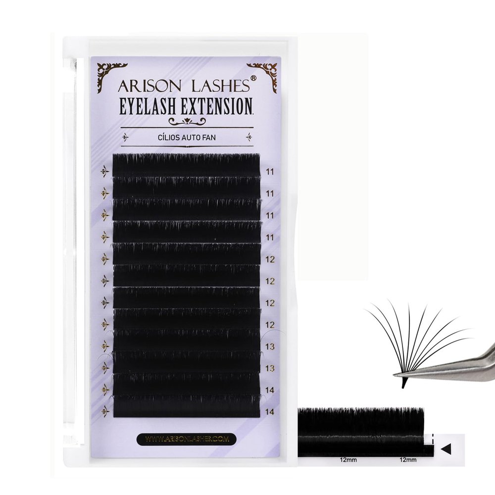 ARISON LASHES Easy Fan Lashes 0.03 mm D Curl 11–14 mm Mixed Length