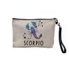 Scorpio Astrology Sign Celestial Solar Prediction Linen-Look Cosmetic Bag, 23.5 x 15 cm view 1