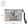 Scorpio Astrology Sign Celestial Solar Prediction Linen-Look Cosmetic Bag, 23.5 x 15 cm view 2